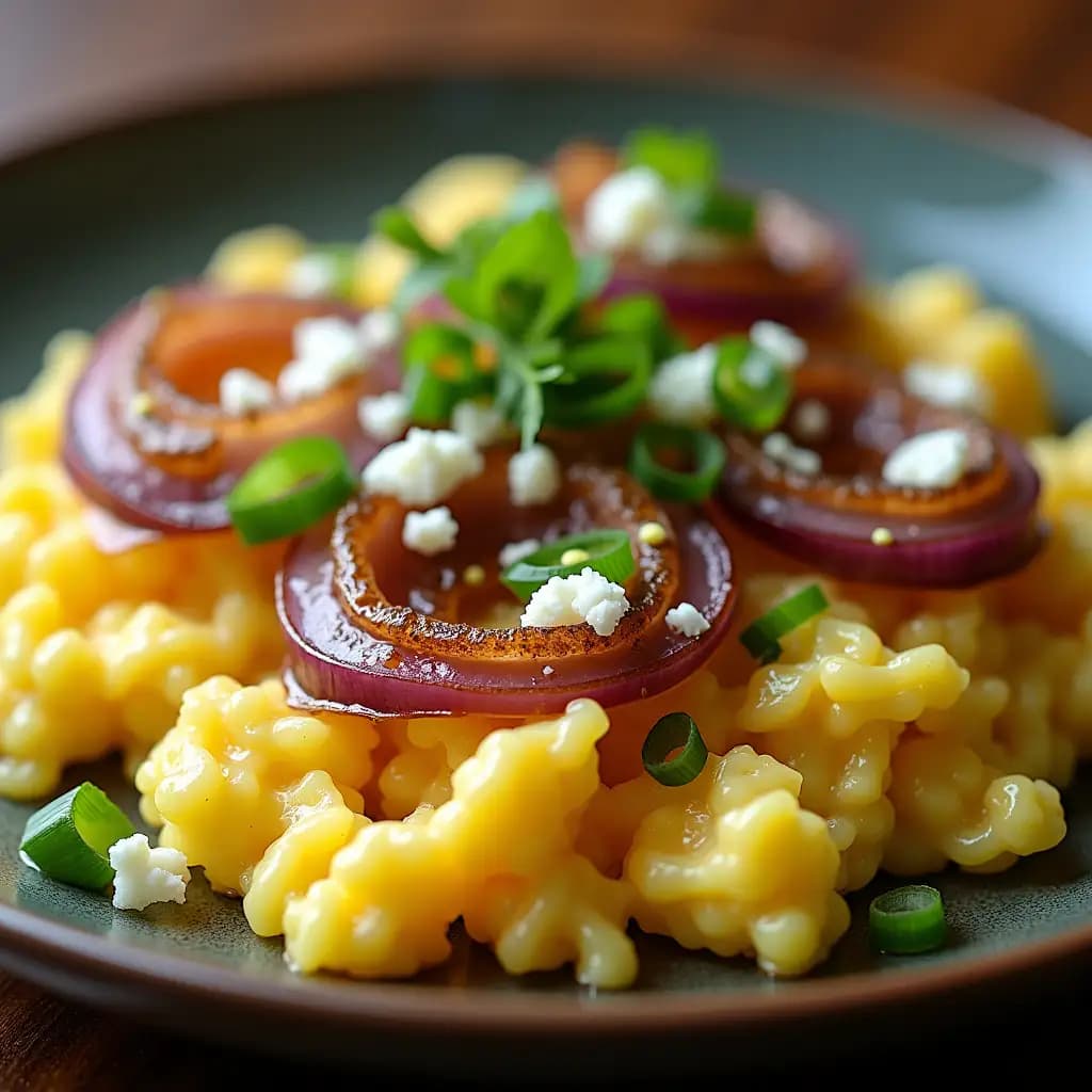 Œufs aux oignons et au fromage lor