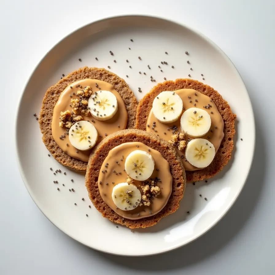 Merienda de Trigo Sarraceno con Plátano y Mantequilla de Maní