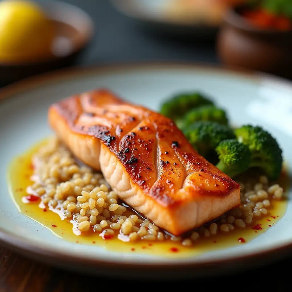 Lachs aus dem Ofen mit aromatischem Quinoa