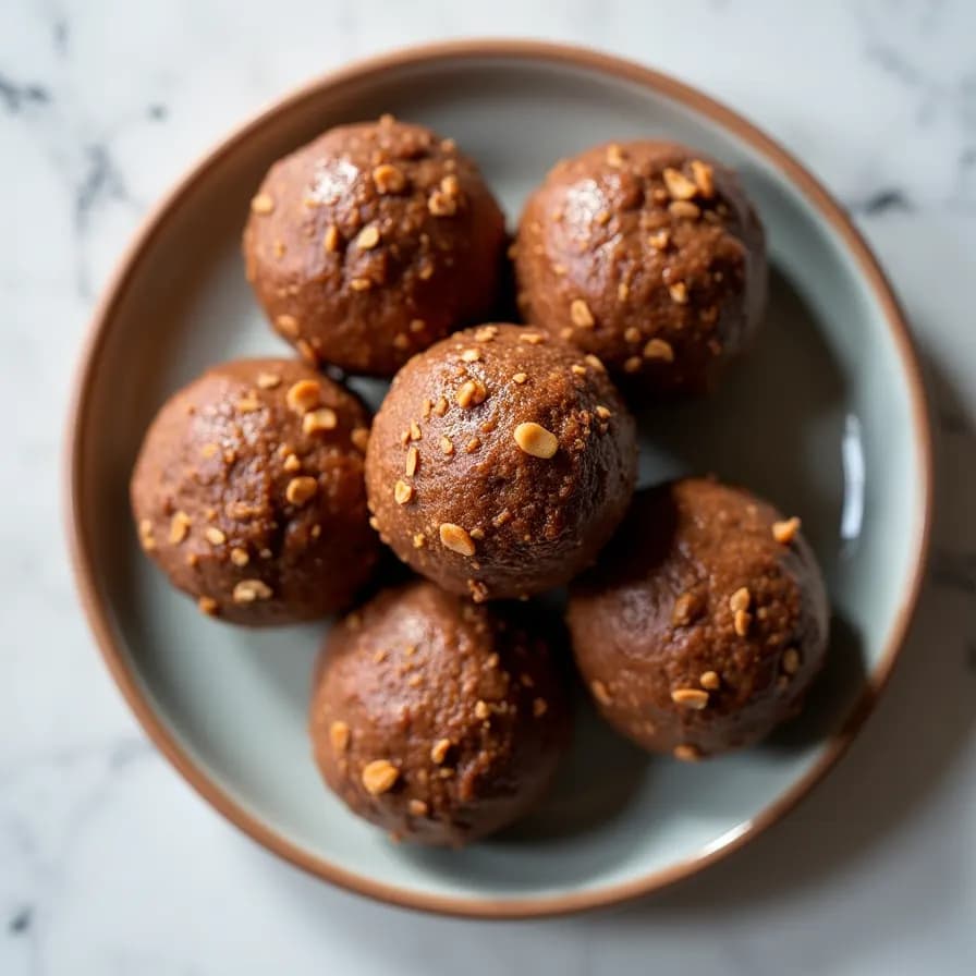 Boules d'avoine au cacao et beurre de pistache