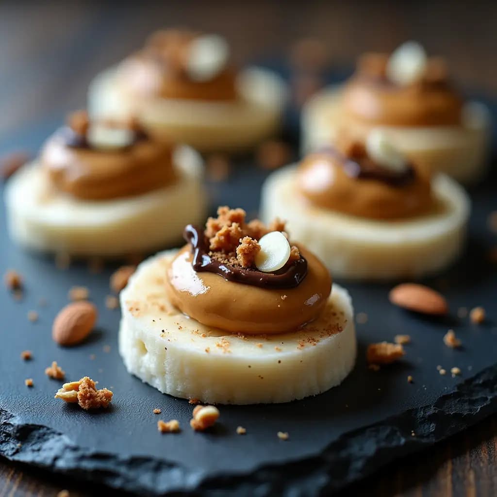 Merienda de Plátano con Mantequilla de Maní y Chocolate
