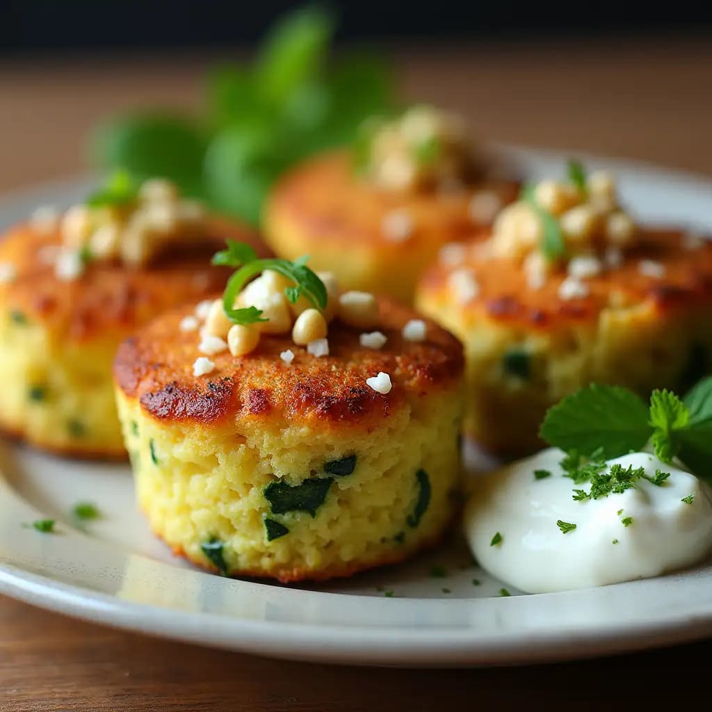 Portioned Baked Zucchini Fritters