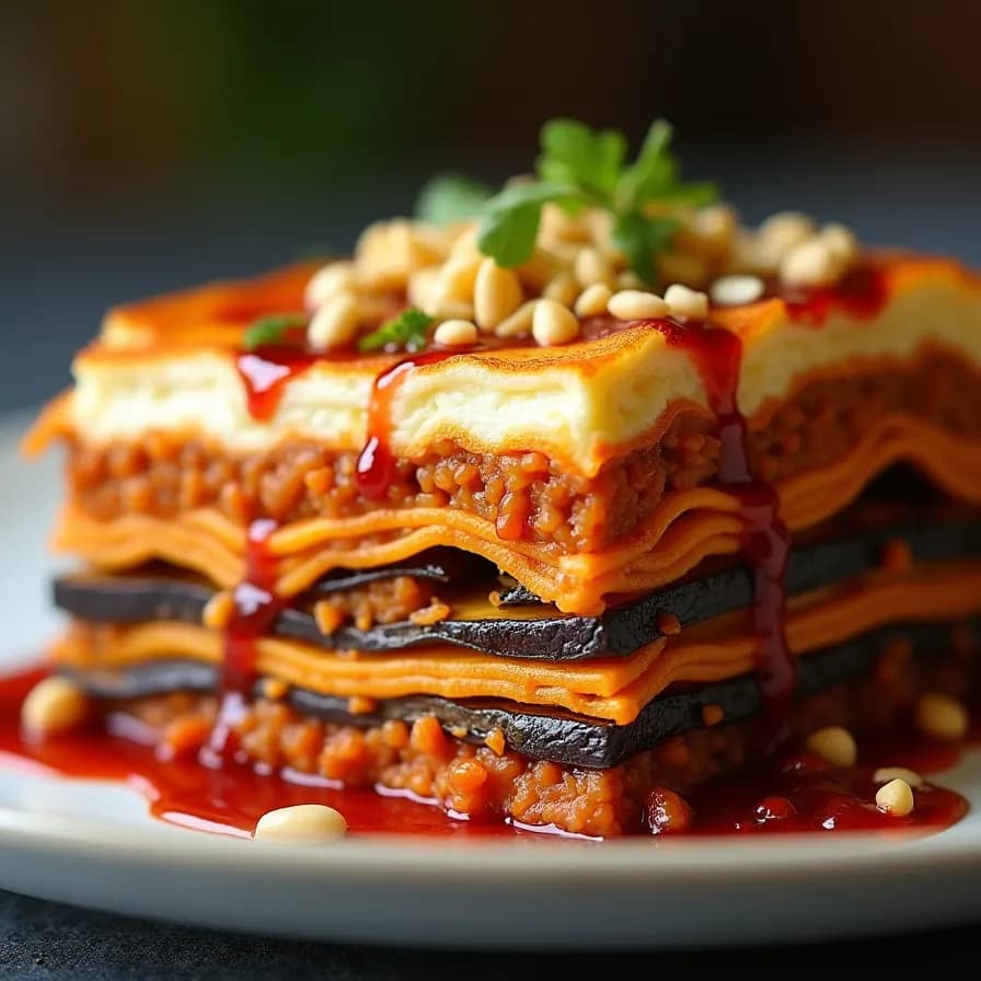 Vegane Auberginen-Lasagne