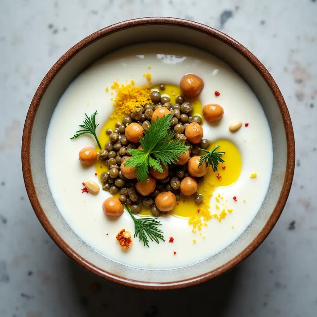 Plato de Sopa fría de legumbres