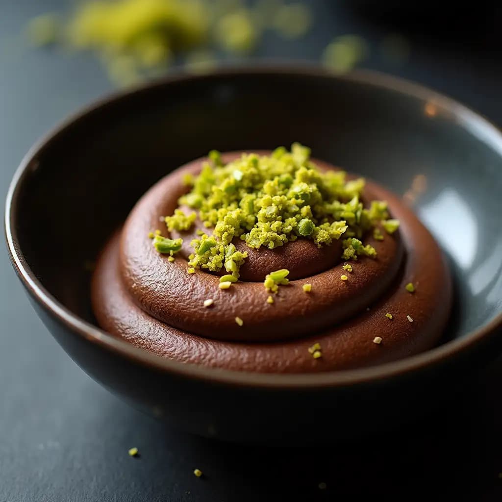 Plato de Mousse de chocolate con aguacate