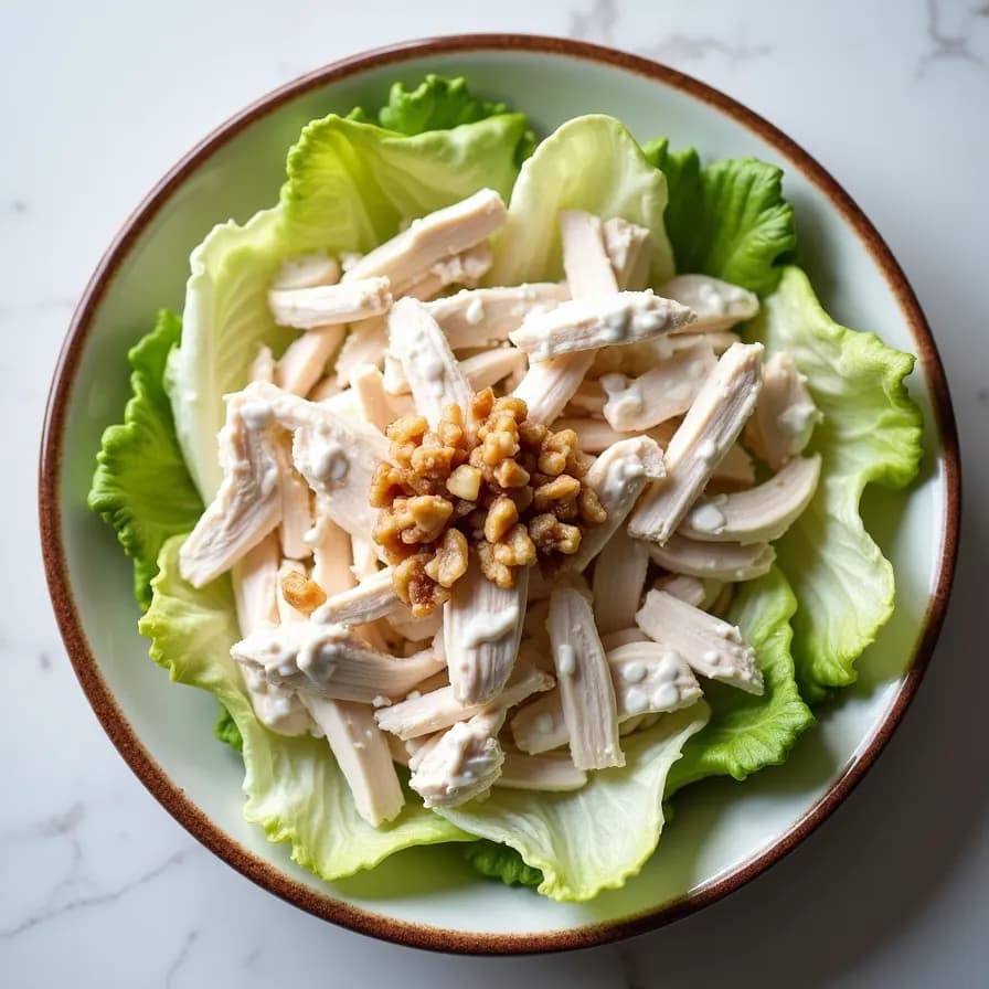 Салат из курицы с йогуртом и айсбергом