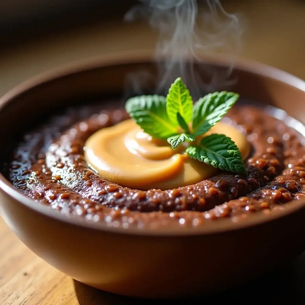 Oatmeal with Cocoa and Almond Butter