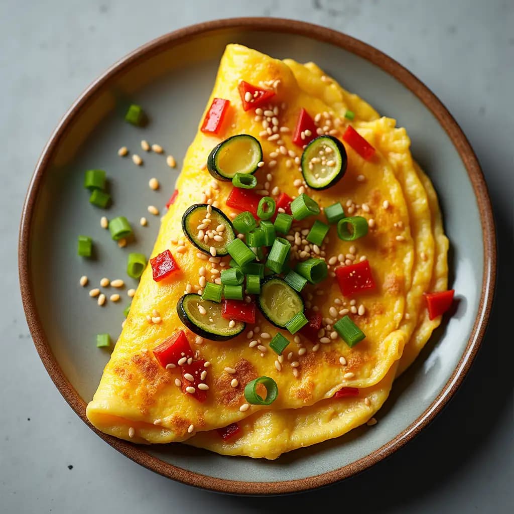 Omelet de Verduras sin Gluten para el Desayuno