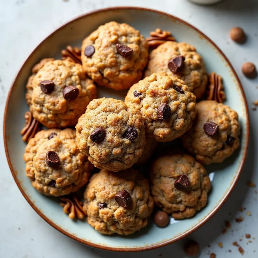 Sugar-Free Banana Oat Cookies