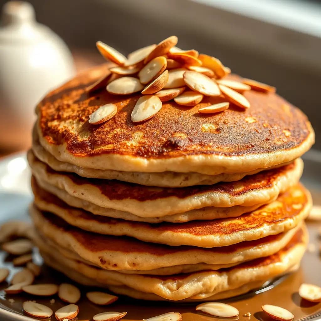 Banana Protein Oatmeal Pancakes