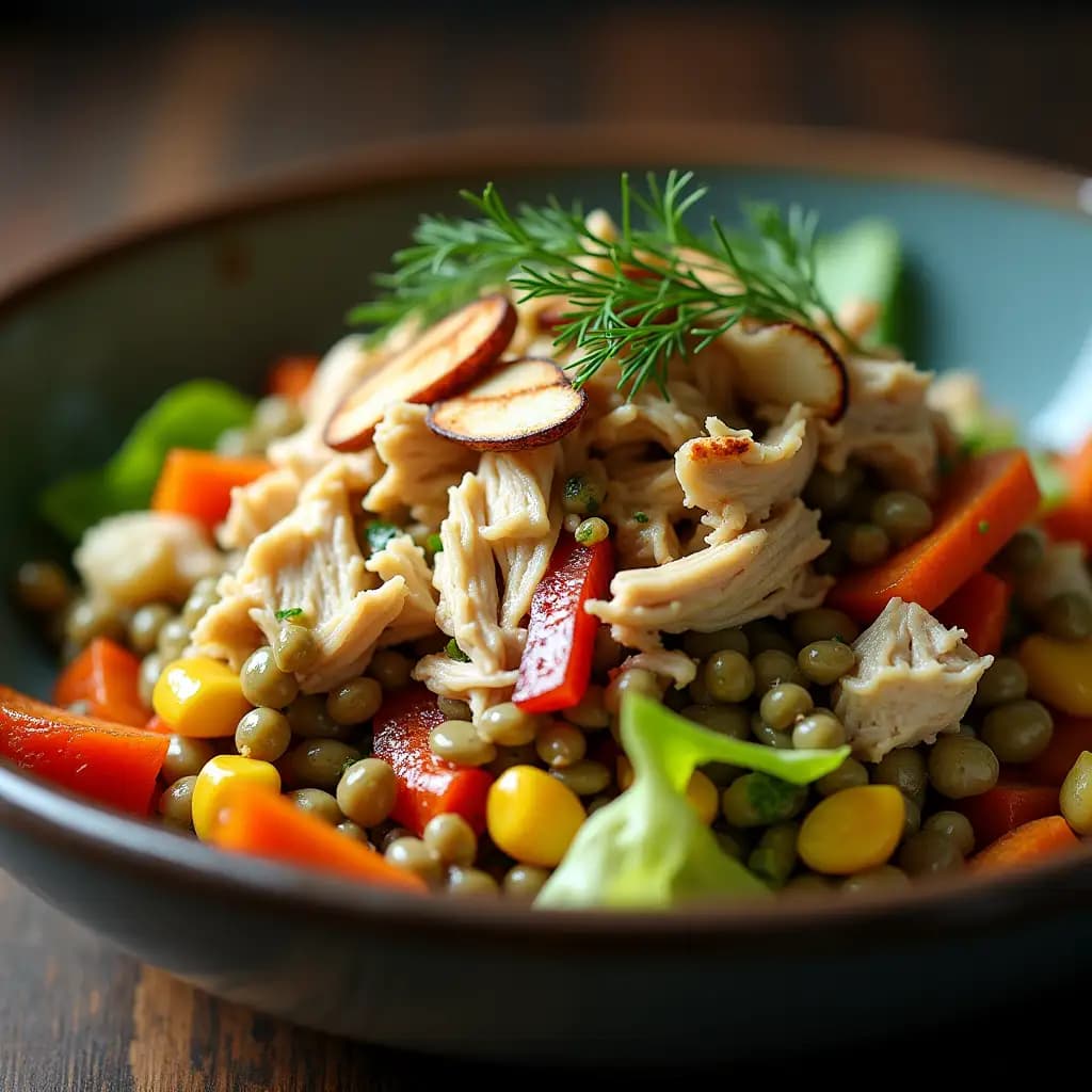 Chicken and Green Lentil Salad