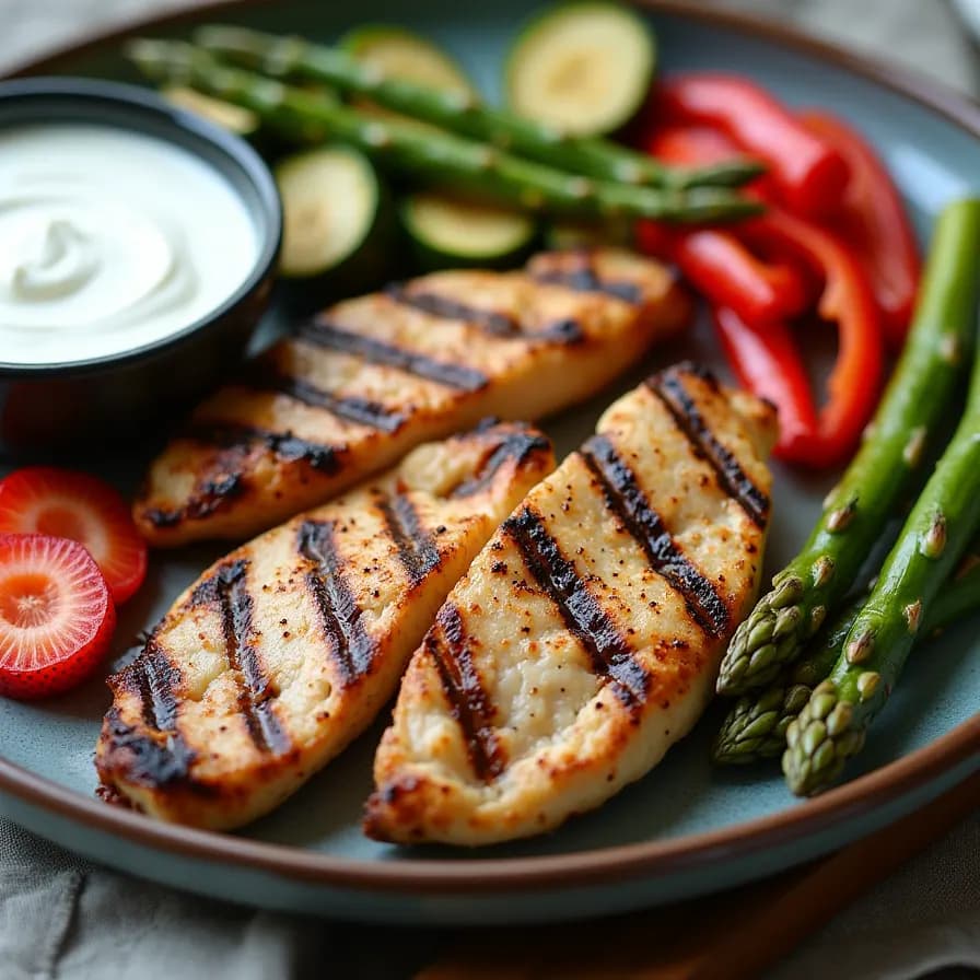 Menú a la parrilla bajo en carbohidratos