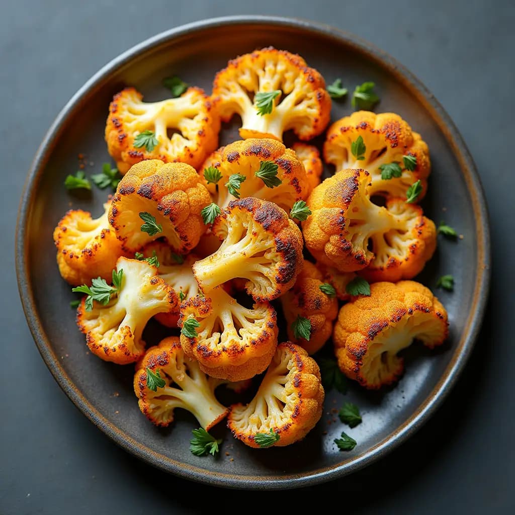 Spicy Crispy Roasted Cauliflower