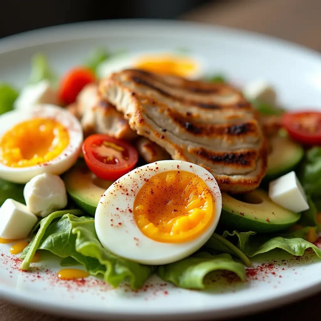 Salade saine au poulet et à l'avocat