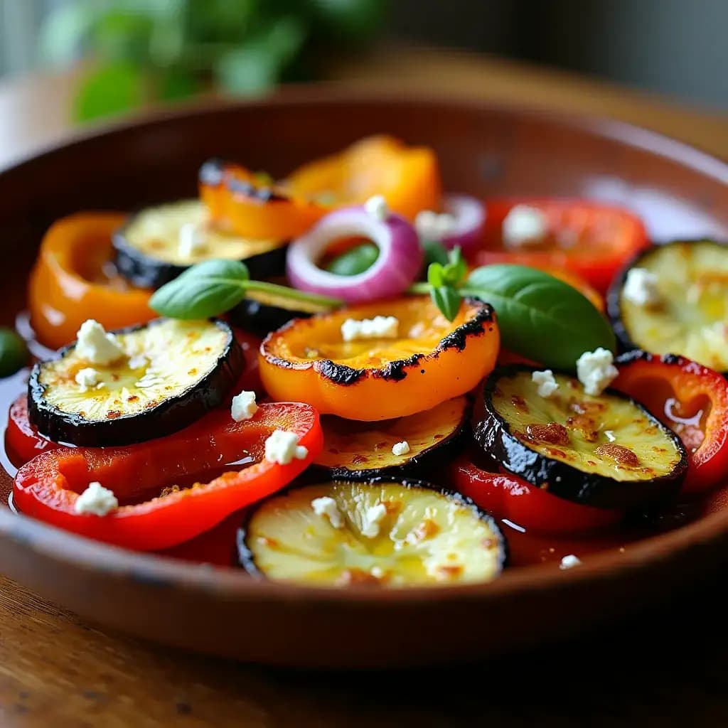 Mediterranean Style Roasted Colorful Vegetable Feast