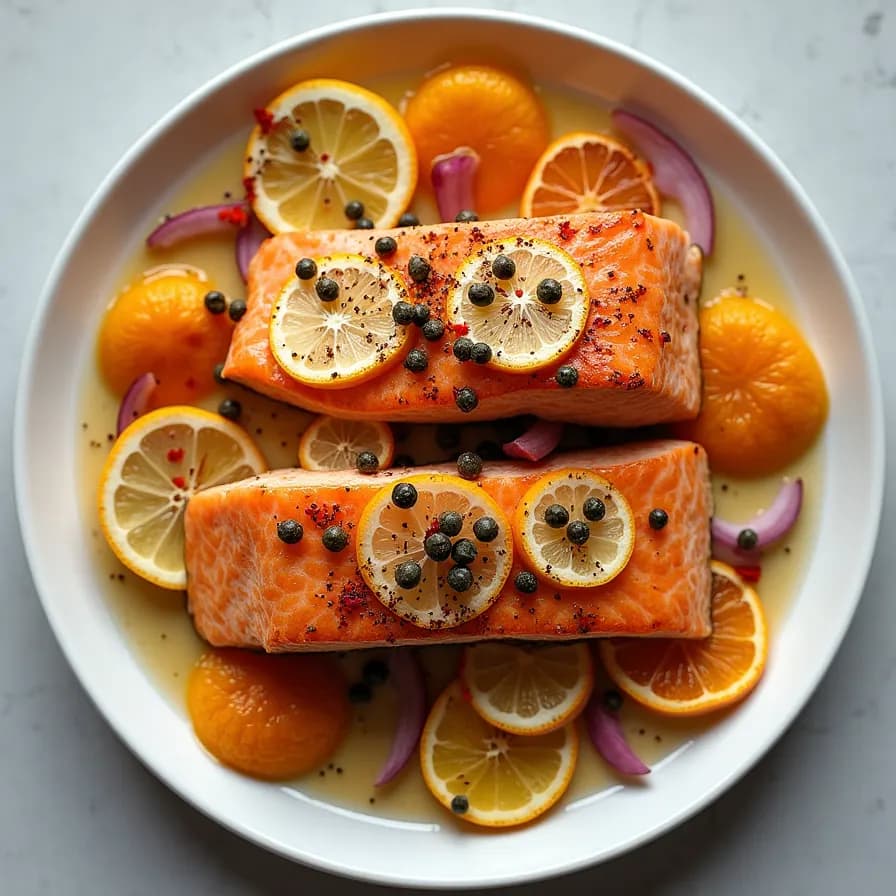Saumon au four à l'orange