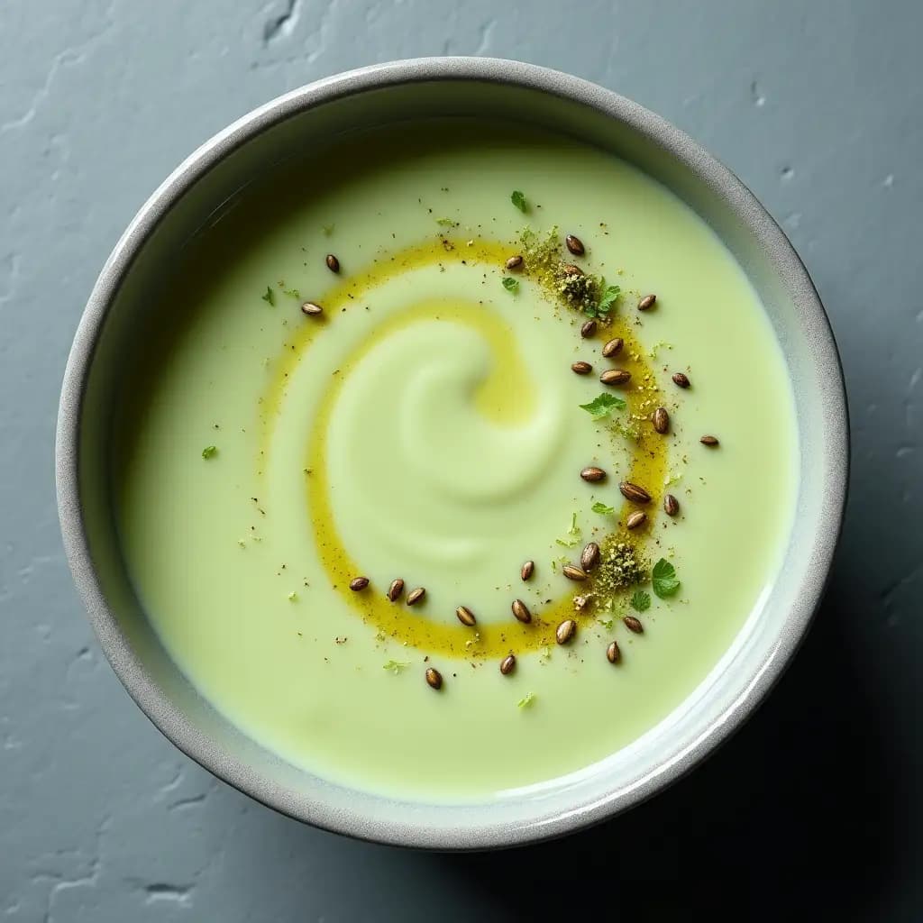Gericht Kalte Joghurtsuppe mit Avocado