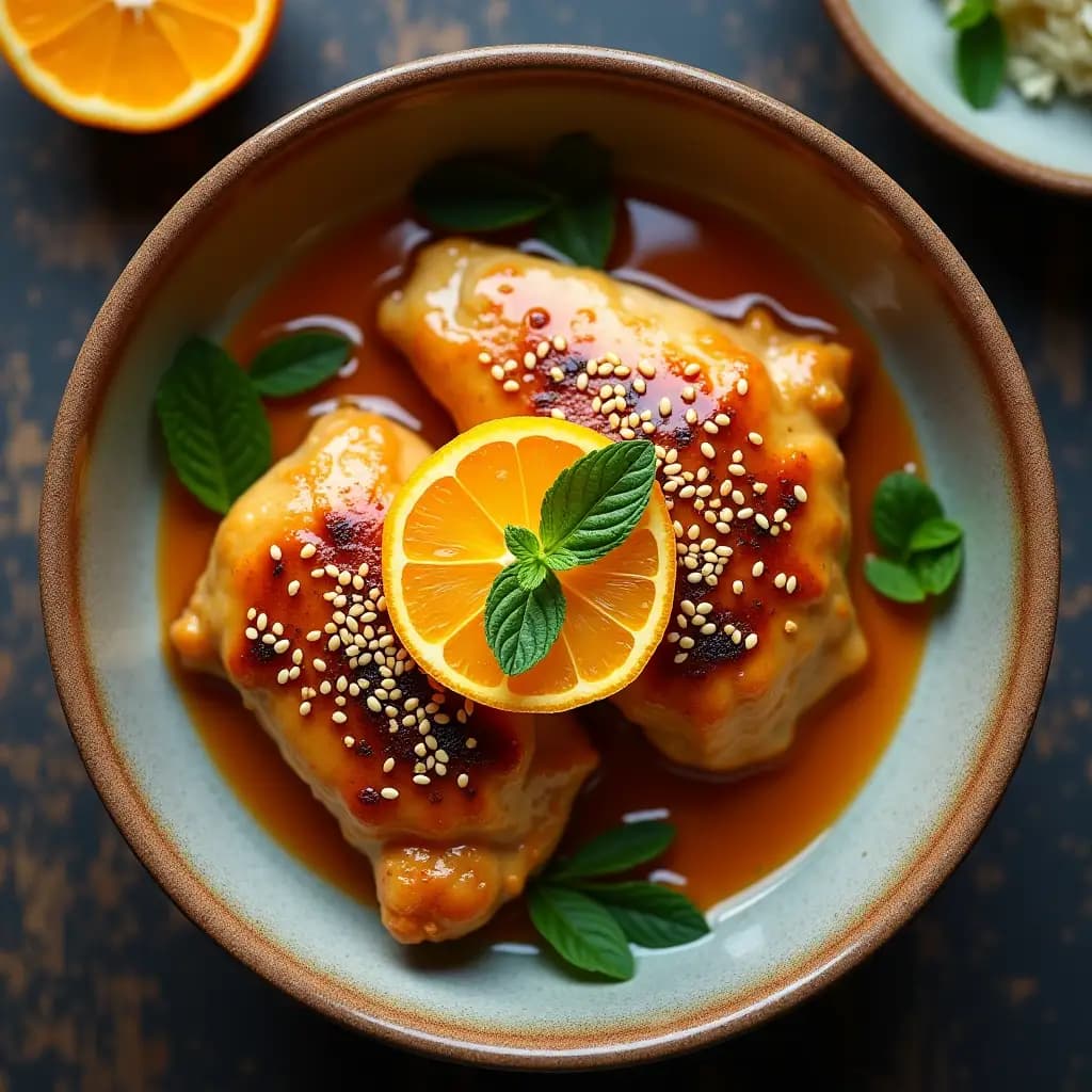 Pollo con salsa de naranja