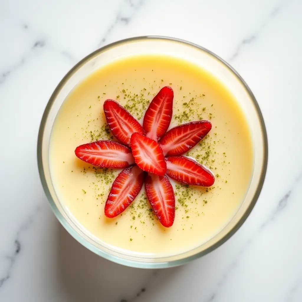 Mahallebi protéiné aux fraises