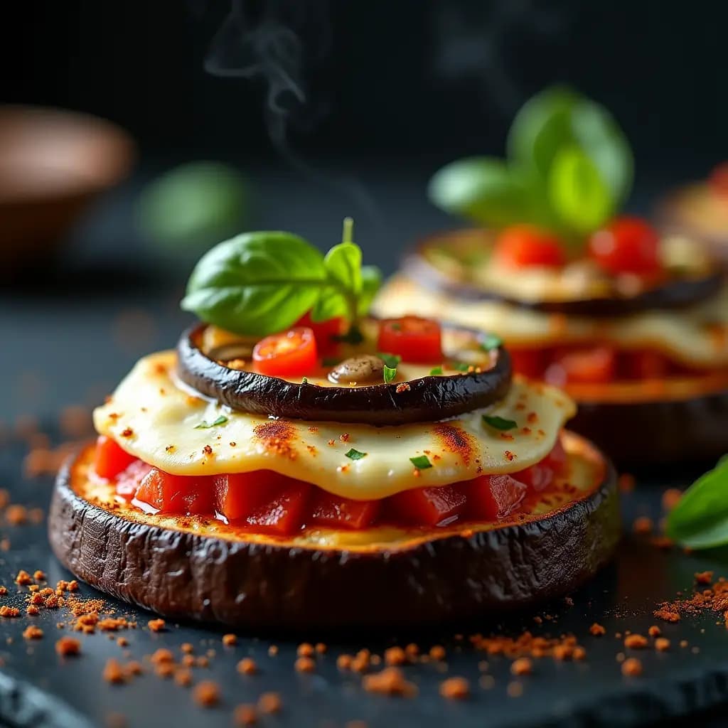 Pizza Fit con Base de Berenjena