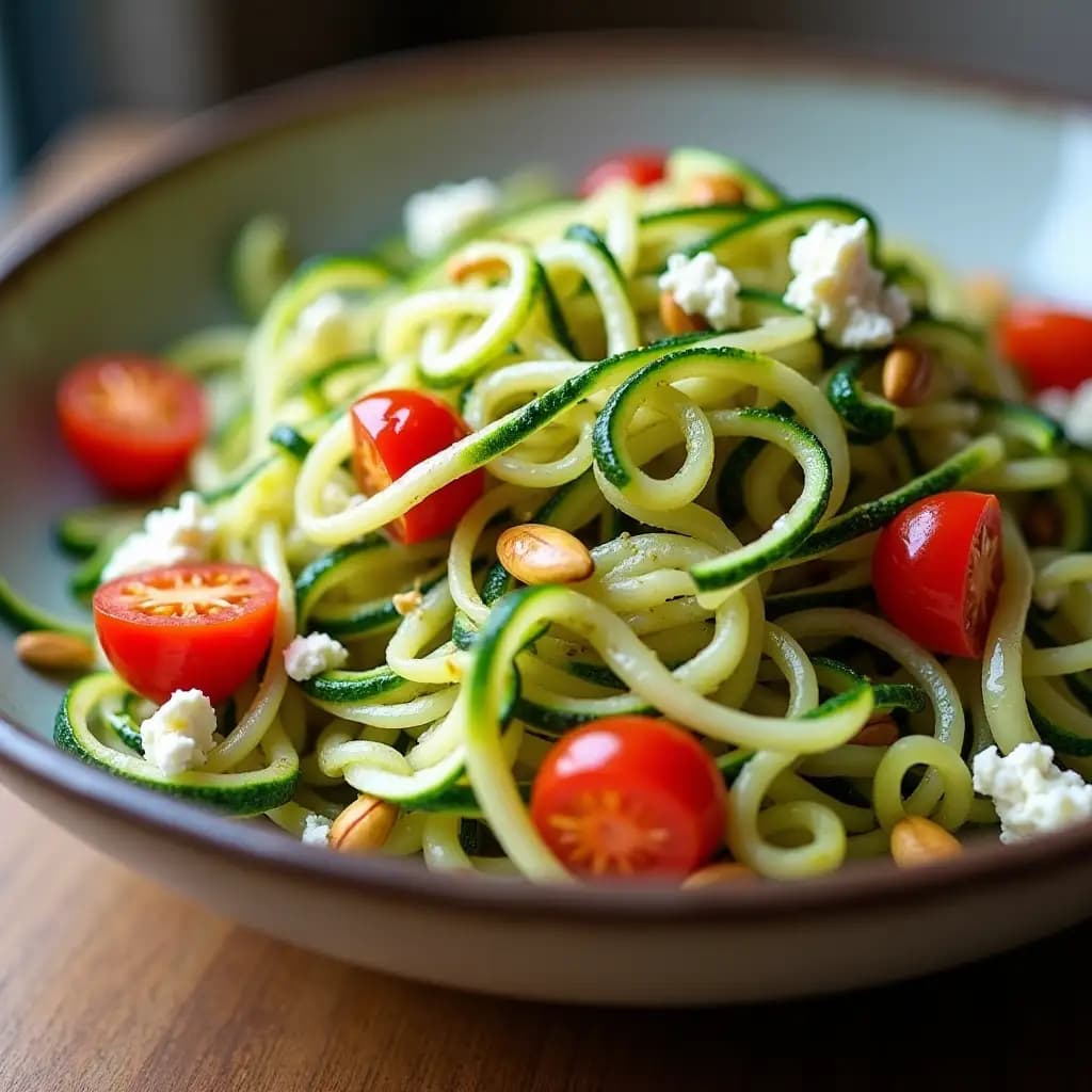 Gericht Zucchini-Nudel-Salat mit Granatapfel