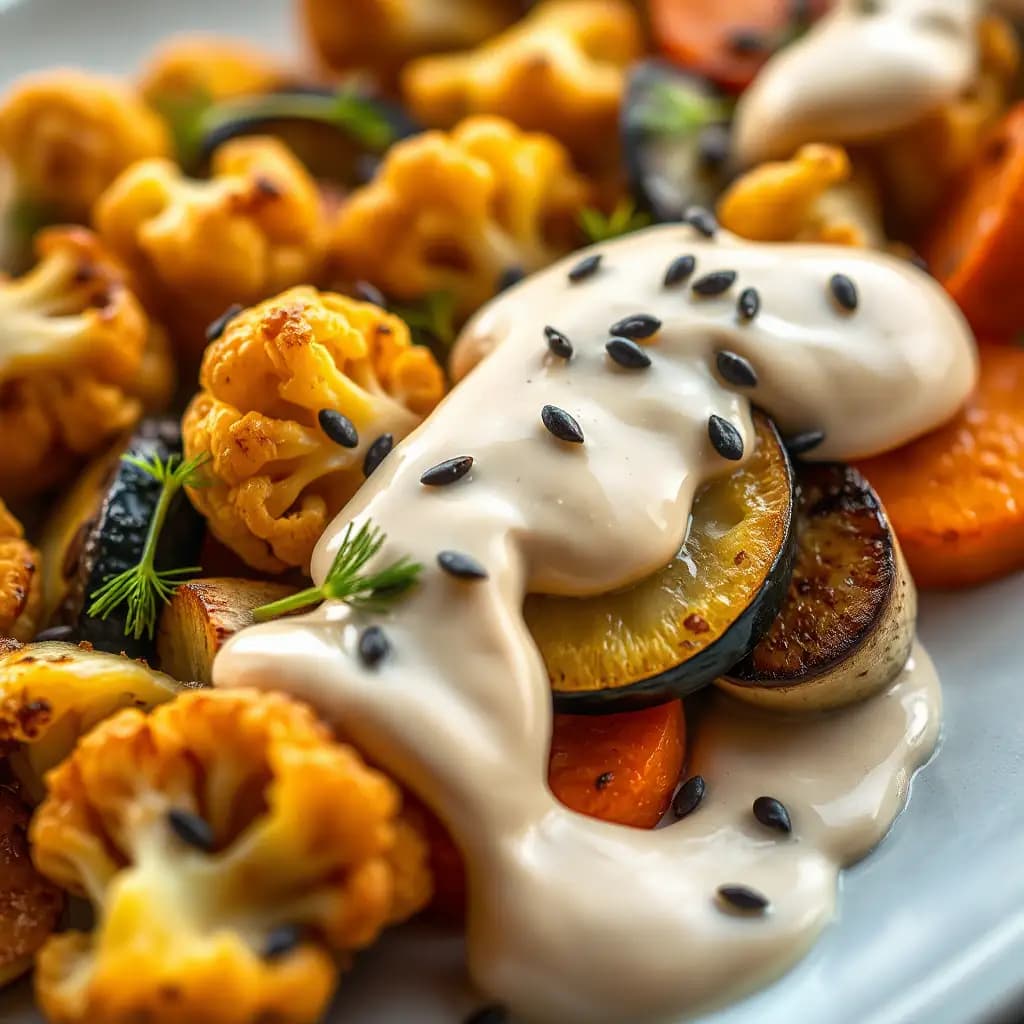 Plato de Verduras al Horno con Tahini