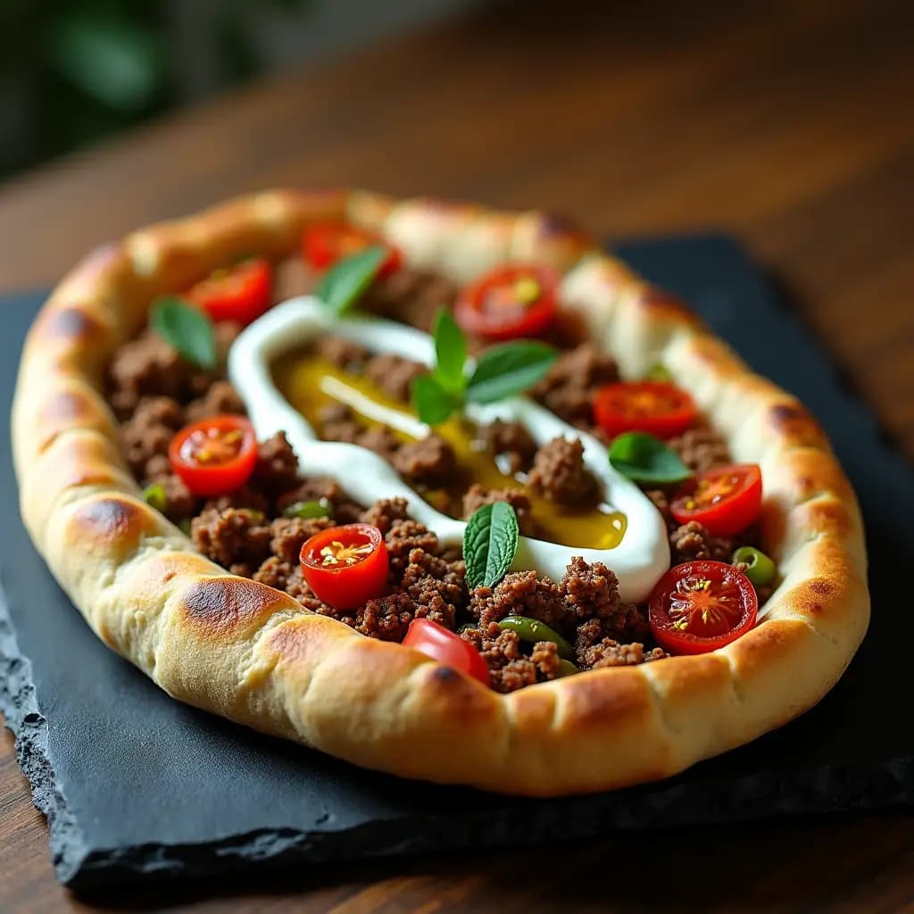 Pide sin gluten con carne picada