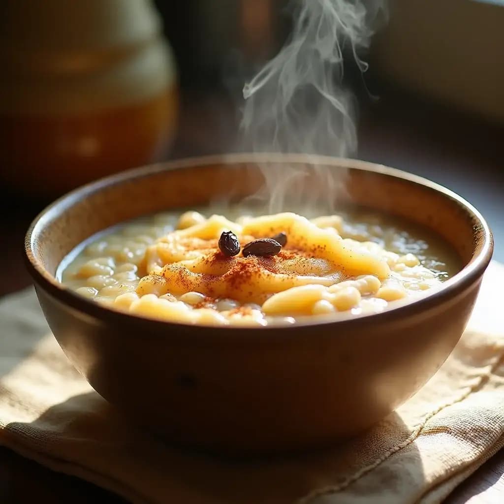 Porridge d'avoine crémeux avec une touche de vanille et de cannelle