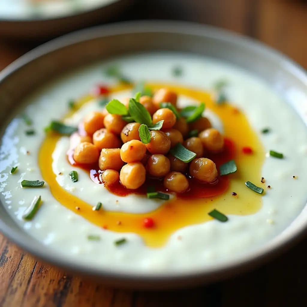 Sopa de Yogur Frío con Garbanzos