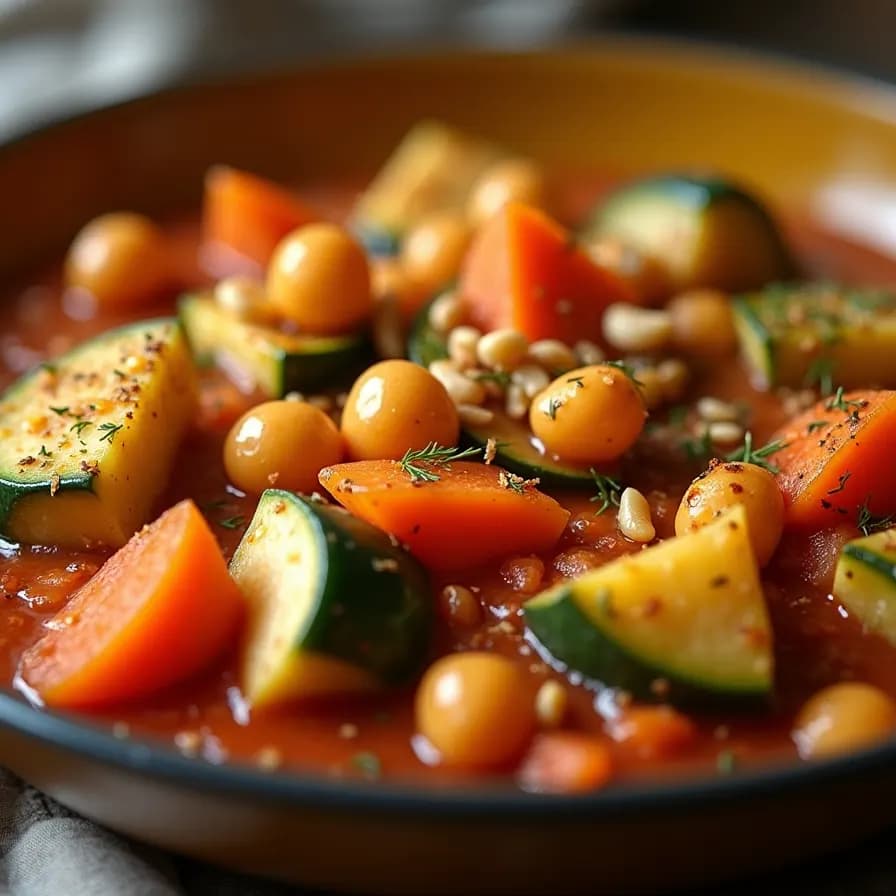 Guiso de Calabacín con Garbanzos