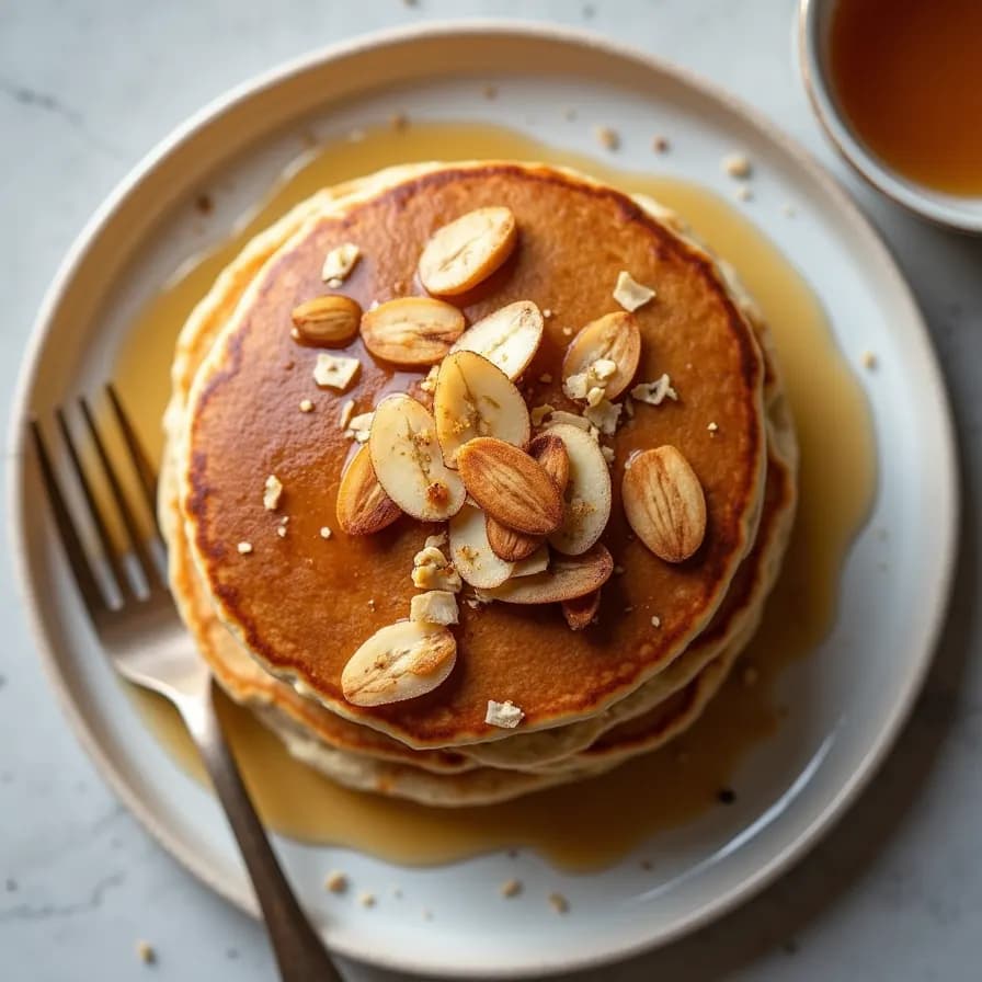 Zuckerfreie Bananen-Haferflocken-Pancakes