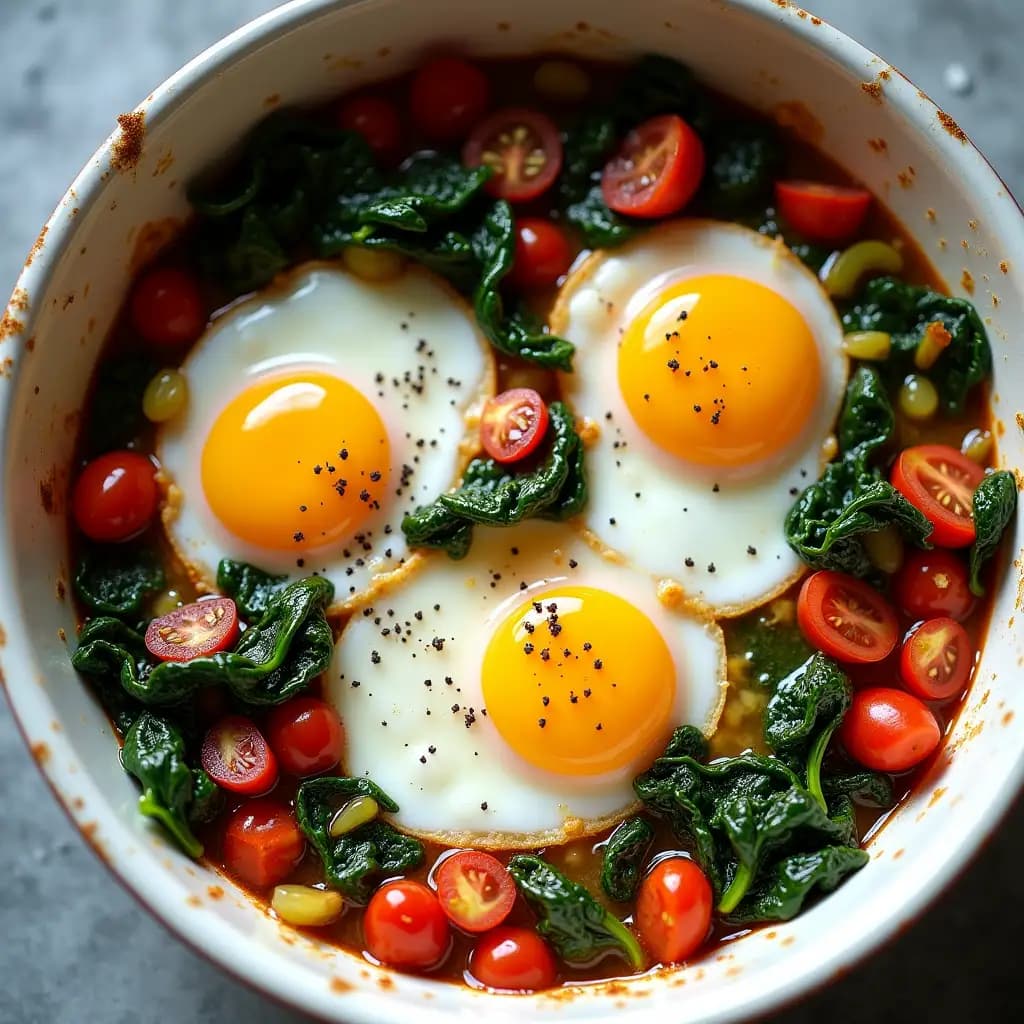 Baked Eggs with Vegetables