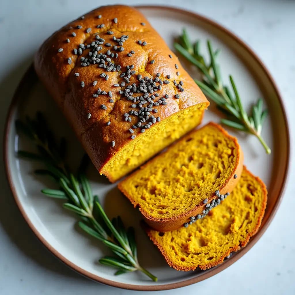 Pan de Lentejas con Cúrcuma y Romero