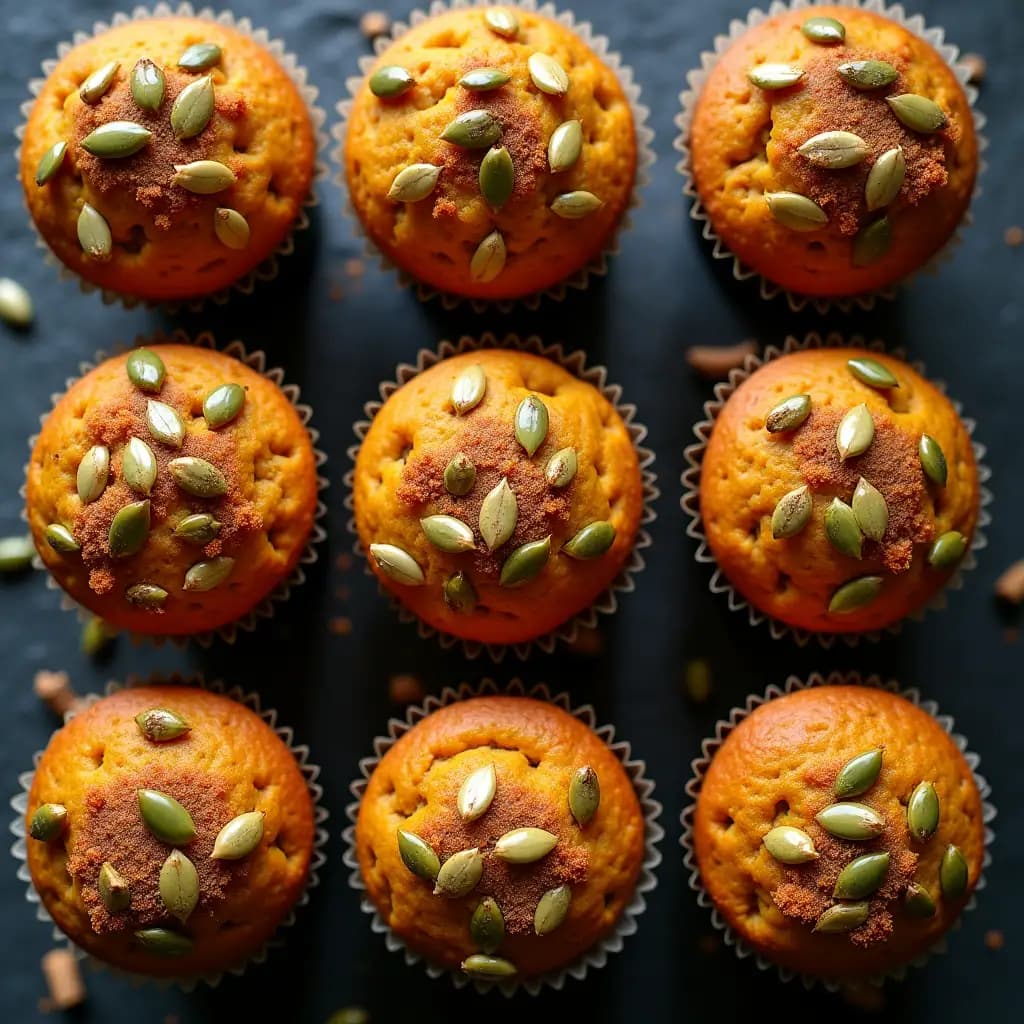 Muffins sans gluten aux courgettes et fruits à coque