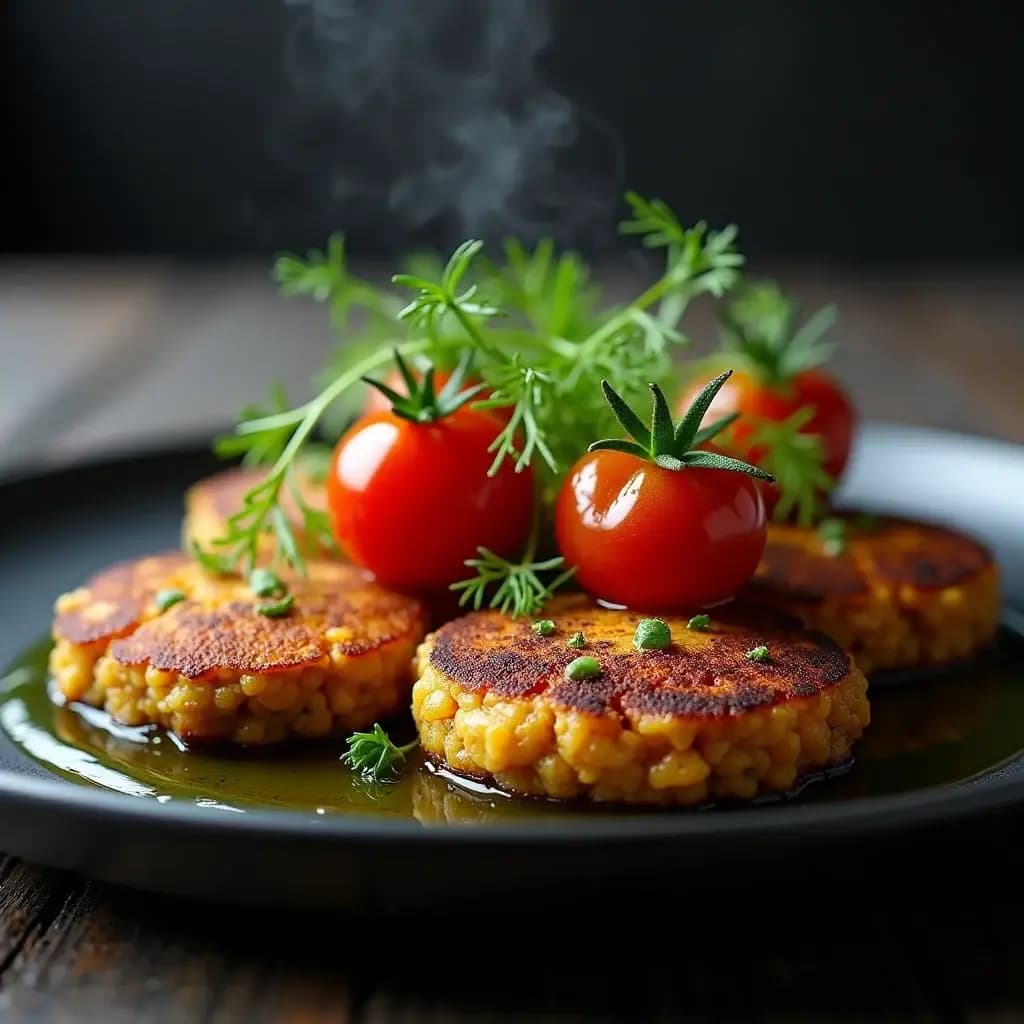 Gluten-Free Lentil Meatballs with Fennel and a Touch of Caramelized Tomato