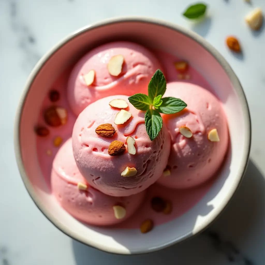 Yaourt glacé aux fraises