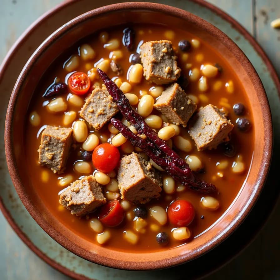 Oven-Roasted Lamb Soup with Legumes