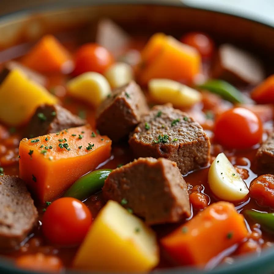 Carne de Res con Verduras al Horno