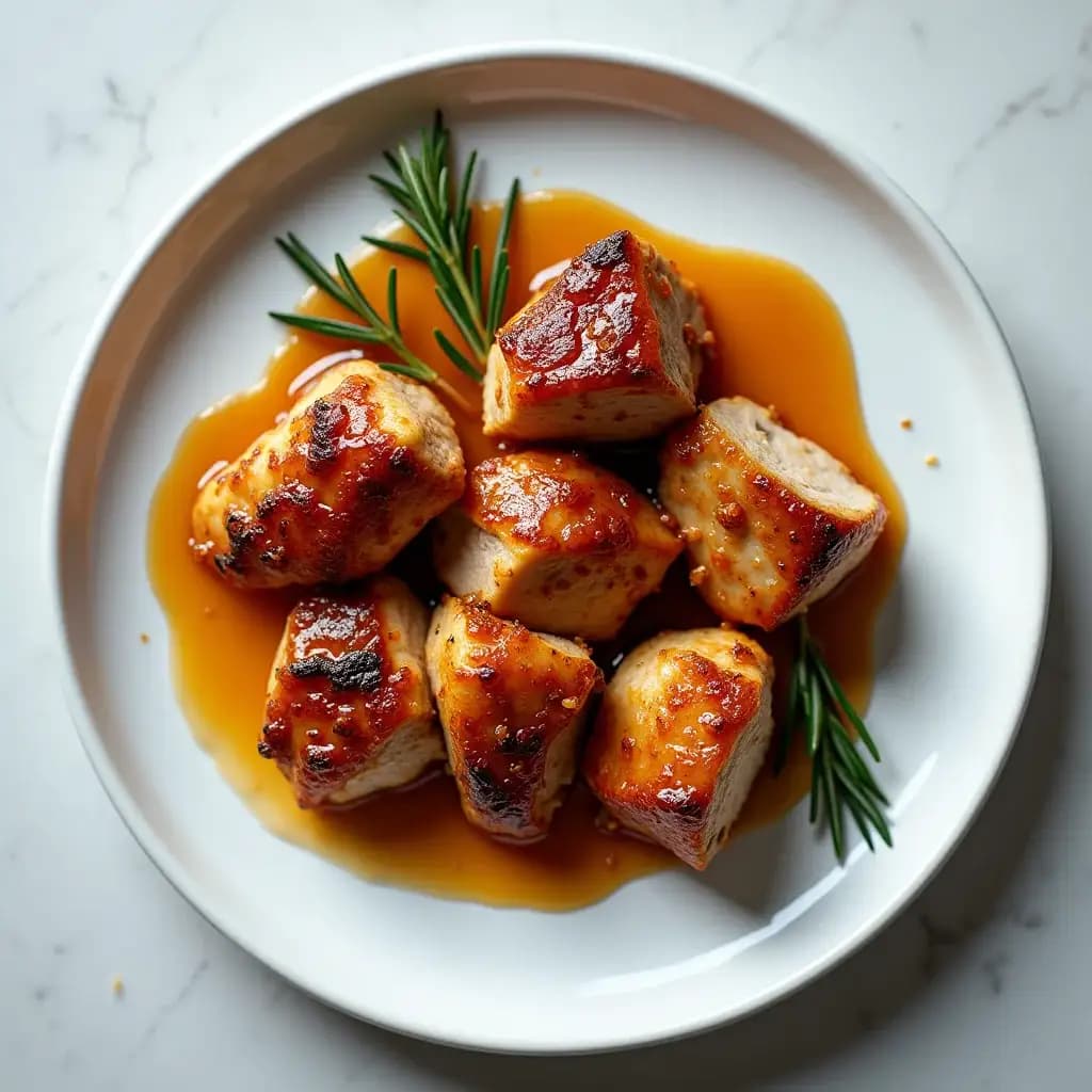 Soft Roasted Chicken with Ginger and Molasses Glaze