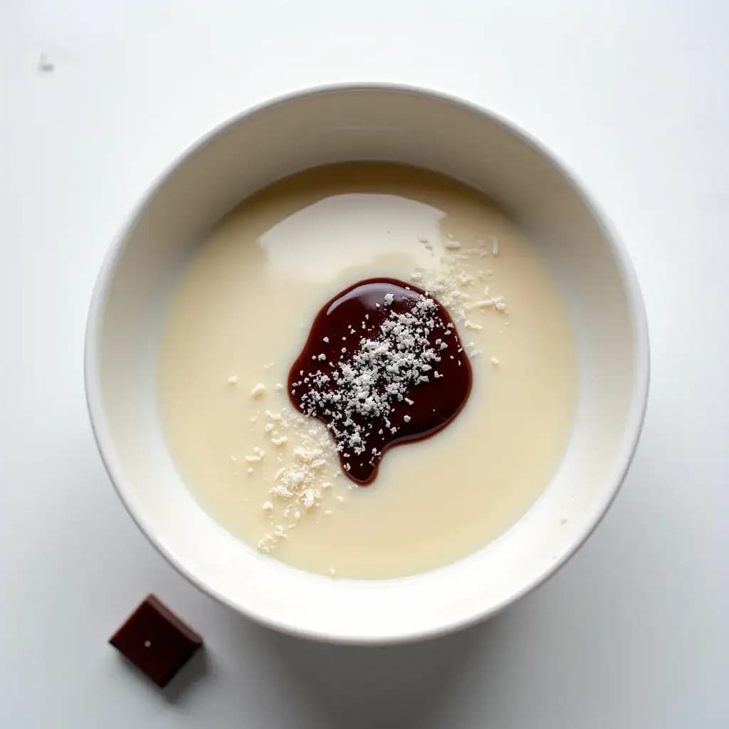 Fit Milky Dessert with Dark Chocolate and Coconut