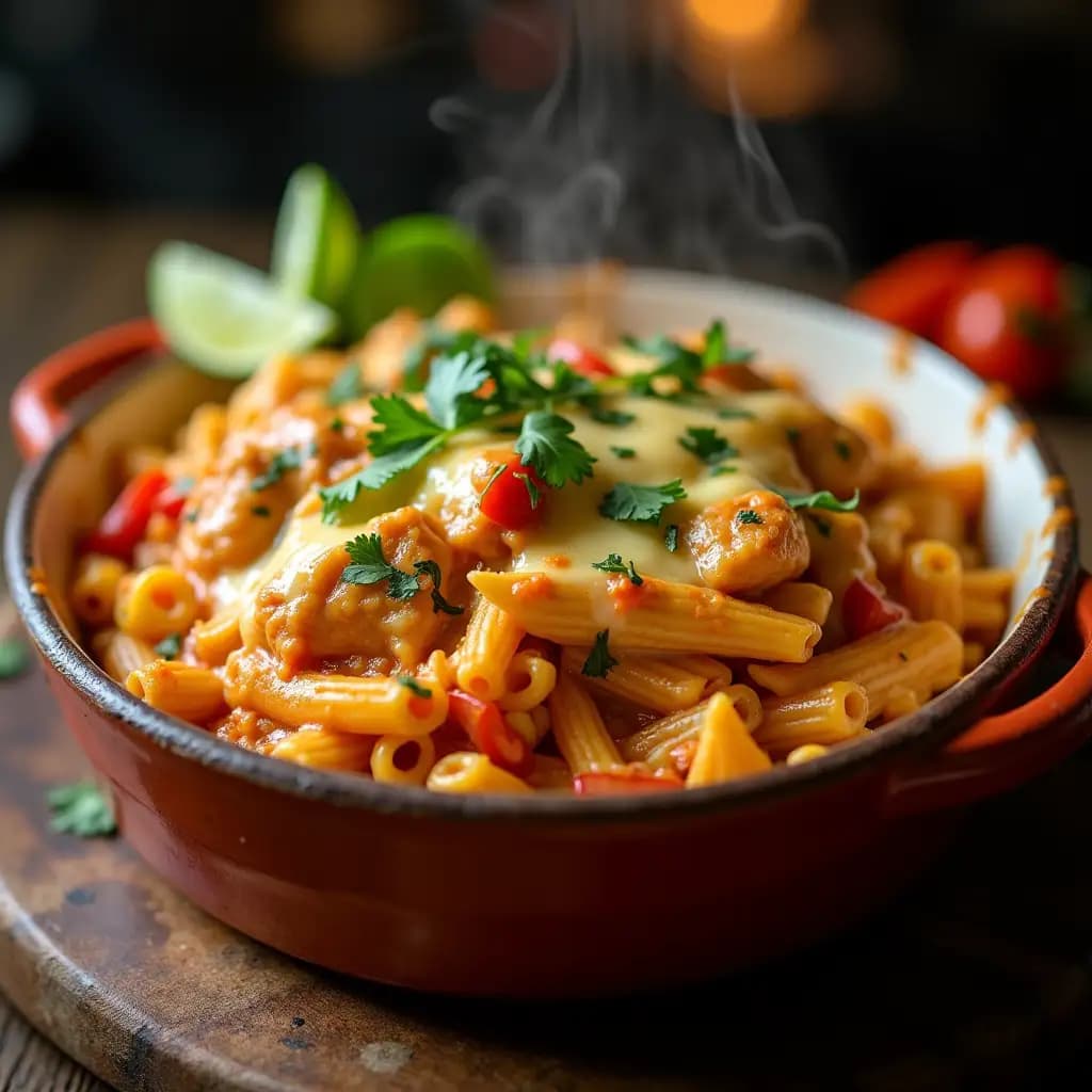 Макароны с курицей и сливками в духовке