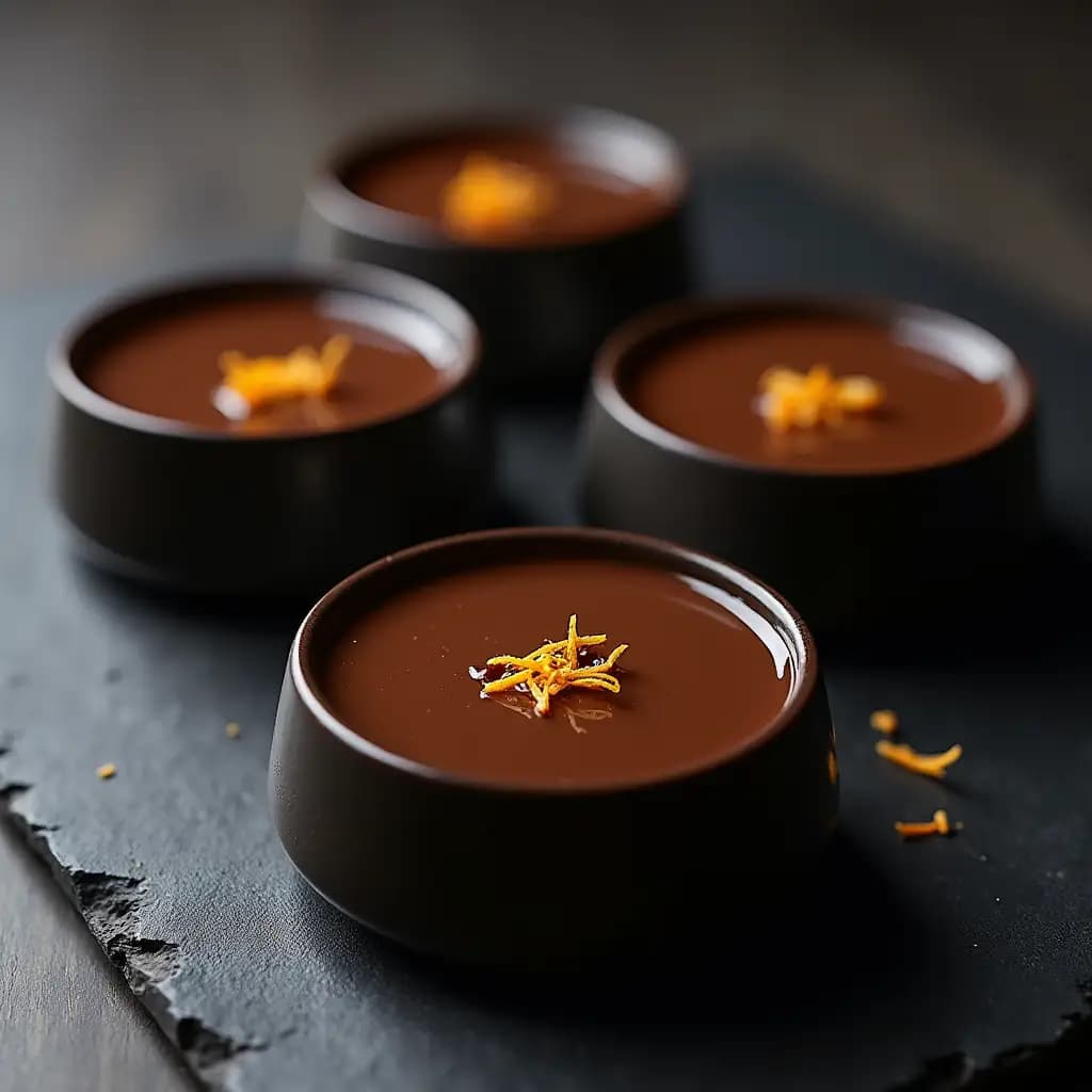 Pudin de Chocolate sin Azúcar con Naranja