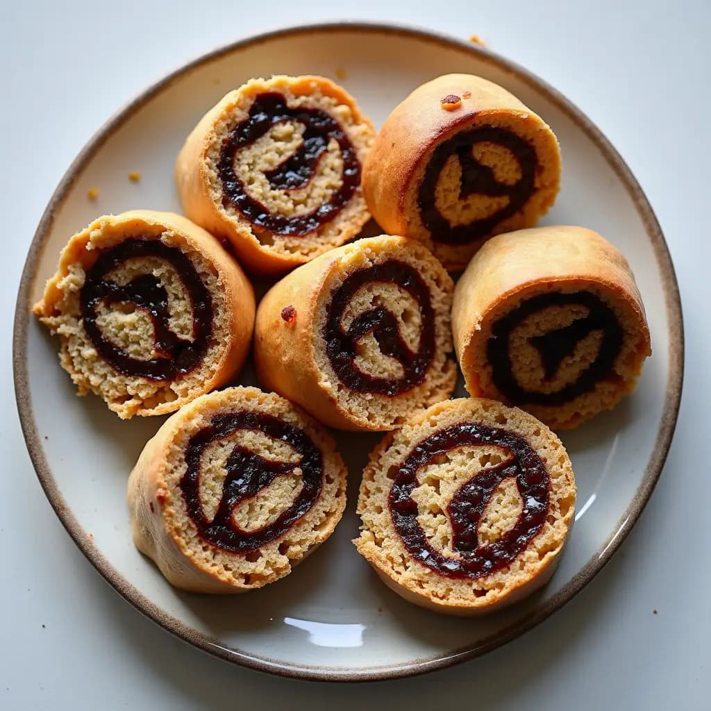 Biscuits roulés aux dattes et flocons d'avoine