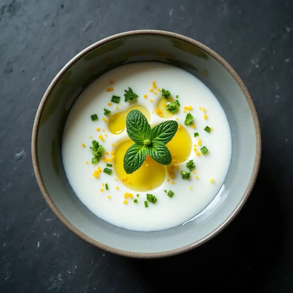 Ayran froid au concombre et à la menthe