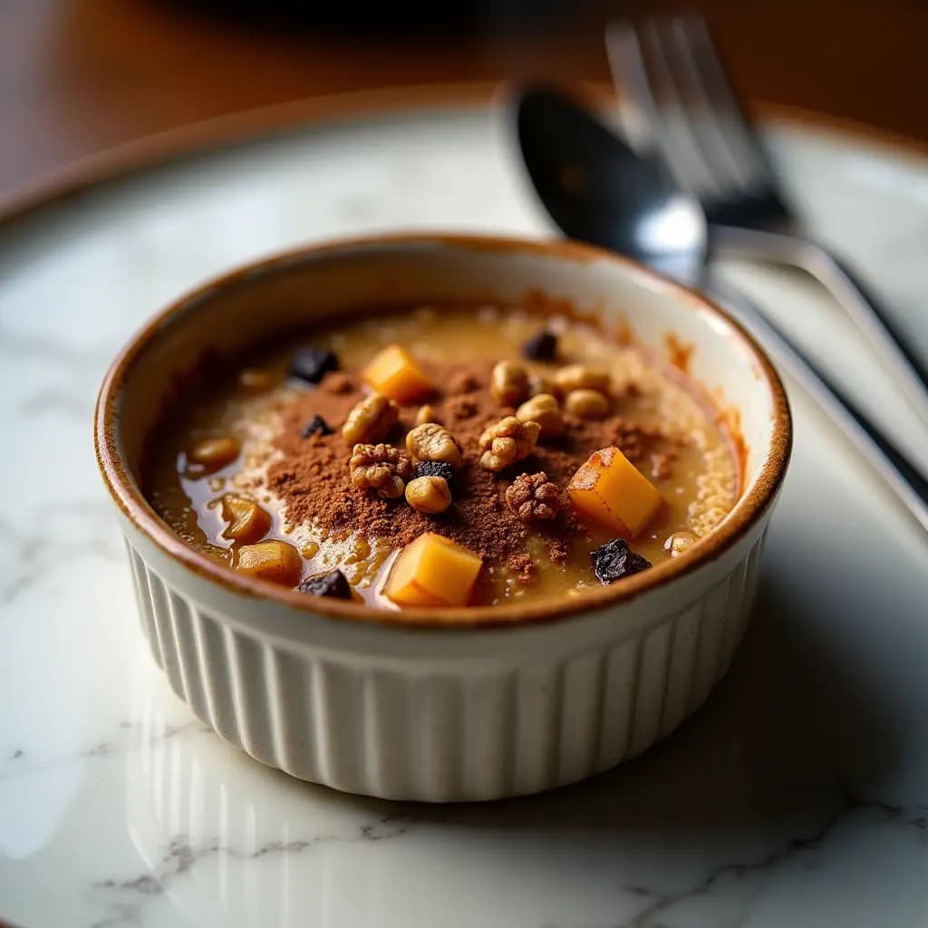 Apfel-Feigen-Dessert mit Zimt aus dem Ofen