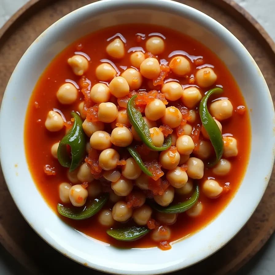 Guiso de Garbanzos sin Carne con Pimiento