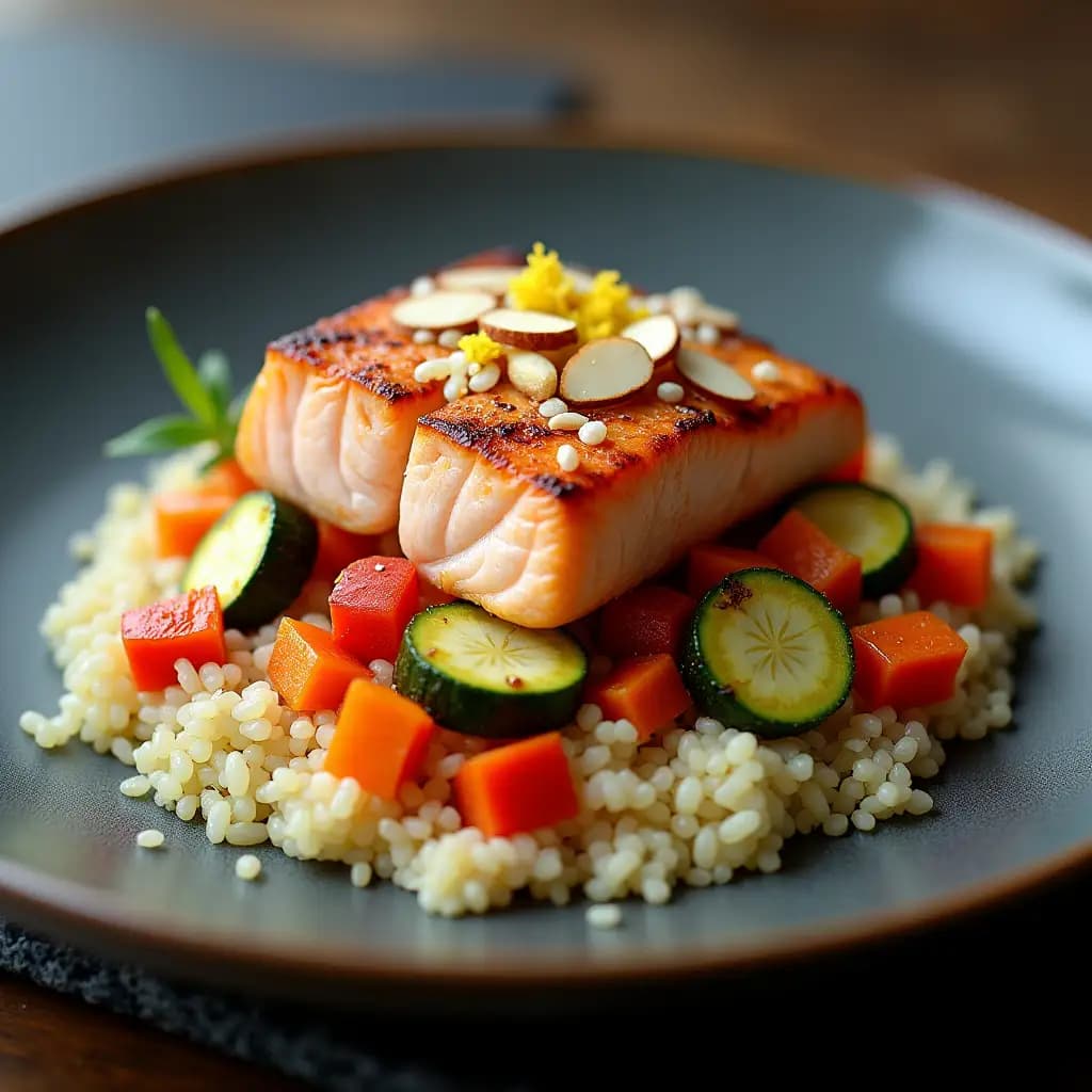 Ofenlachs mit aromatischem Quinoa