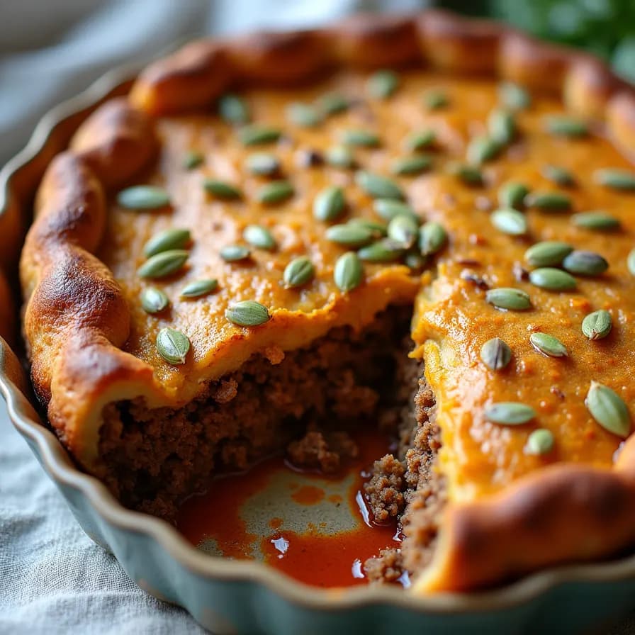Безглютеновая börek с мясом и баклажанами