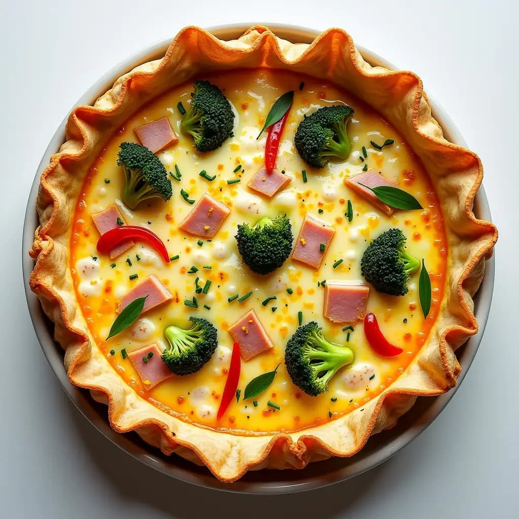 Quiche de Tortilla con Verduras y Queso Lor
