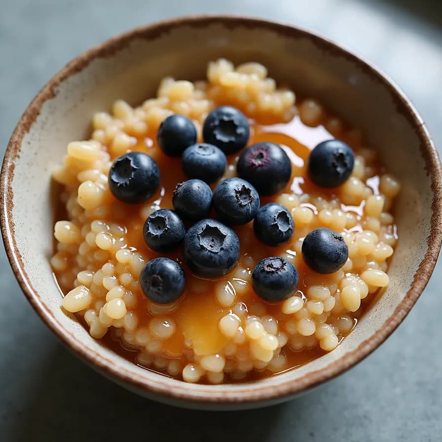 Bouillie de quinoa aux bleuets